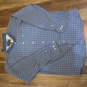 Ariat Men’s Plaid Long Sleeve Button Up Shirt Pro Series SZ M